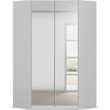 otto home Eckkleiderschrank OTTO HOME "Kleiderschrank Schrank Ankleidezimmer Schlafzimmer Garderobe AGORDO", grau (seidengrau), B:117cm H:229cm T:117cm, Holzwerkstoff, Schränke, Eckkleiderschrank, mit Spiegeltüren, voll ausgestattet mit viel Stauraum MADE IN