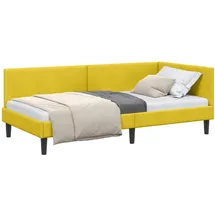 vidaXL Eckbettgestell 90 x 200 cm Gelb