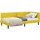 vidaXL Eckbettgestell 90 x 200 cm Gelb
