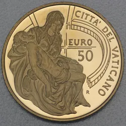 Goldmünze 50 Euro - 2008 La Pieta (Vatikanstadt)