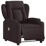 vidaXL Massagesessel Elektrisch 149,5 x 78 x 0 cm Dunkelbraun mit Fernbedienung