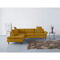 Home affaire Ecksofa Birkholm L-Form, Armlehnverstellung, auch in Easy Clean Bezug - mit Wasser zu reinigen gelb