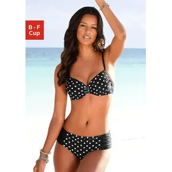 Bügel-Bikini, mit Zier-Accessoires, Gr. 36 - Cup B, schwarz-weiß, Bikini-Sets, 313939-36 Cup B