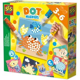 SES Creative Dot-Marker 3 XXL mit 6 Ausmalseiten