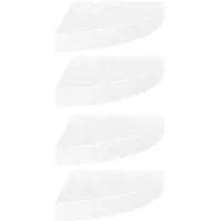 vidaXL Eck-Schweberegale Wandregal 25 x 25 x 3,8 cm Hochglanz-Weiß