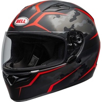 Bell Helme Bell Qualifier Stealth Camo, MATTE BLACK/RED S