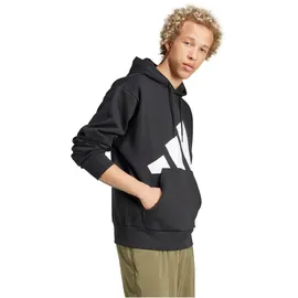 adidas Essentials Big Logo Fleece Kapuzenpullover Black / White 2XL