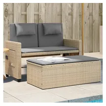 furnicato Gartenbank Verstellbar 110 x 60 x 85 cm Beige