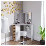 Vicco Eckschminktisch Arielle, 110 cm mit Hocker