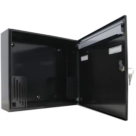 AL Briefkastensysteme Basic 4er Briefkasten Anthrazit inkl. Zeitungsfach