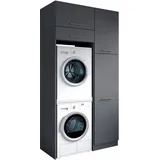 laundreezy Mehrzweckschrank-Set 118 x 238 x 68 cm Grau