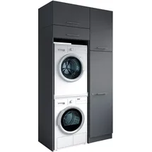 laundreezy Mehrzweckschrank-Set 118 x 238 x 68 cm Grau