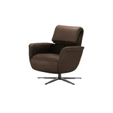 Hukla Relaxsessel Yuna Leder 78 x 88 x 82 cm Braun mit Relax-Funktion