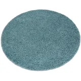 RugsX Teppich Soffi Shaggy 5cm; blau, Blue Rund, 80 cm,
