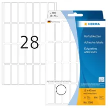 Herma Universaletiketten 2360 Weiß 40,0 x 13,0 mm 32 Blatt 896 St.