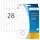 Herma Universaletiketten 2360 Weiß 40,0 x 13,0 mm 32 Blatt 896 St.
