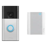 Ring Battery Video Doorbell (Satin Nickel) + Chime (2. Gen) Smarte Türklingel