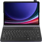 Cazy Hoes met Toetsenbord QWERTZ - geschikt voor Samsung Galaxy Tab S9 - Zwart (DE, Samsung Galaxy Tab S9, Samsung Galaxy Tab S9 FE), Tablet Tastatur, Schwarz