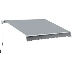 Outsunny Fenstermarkise Aluminium, Stahl, Polyester