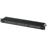 helos Patchfeld Cat 6A 19" 1HE 24 Port schwarz