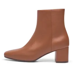 Schlupfboots HENRY STEVENS "Audrey AB50 Businessschuh", Damen, Gr. 40, braun, Leder, klassisch, Schuhe, Damen Stiefelette mit Absatz handgefertigt, Lederschuhe