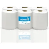 Papierrollen Handtücher | 6 Stück 2-ply. 2700 sheets - 100 m/roll | Rollenhandtücher Papierhandtücher Rollenpapiertücher