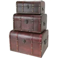 HMF 6406700 Schatztruhen aus Holz 3er Set HMF