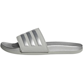 adidas Damen Adilette Comfort Slides, Grey Two / Silver Metallic / Grey Two, 40 2/3