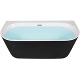 Beliani Badewanne schwarz 170 x 80 cm HARVEY