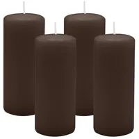 Kopschitz Kerzen 4er Set Adventskranzkerzen Schokolade Ø 50 x 120 mm braun
