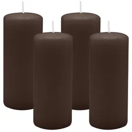 Kopschitz Kerzen 4er Set Adventskranzkerzen Schokolade Ø 50 x 120 mm braun