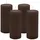 Kopschitz Kerzen 4er Set Adventskranzkerzen Schokolade Ø 50 x 120 mm braun