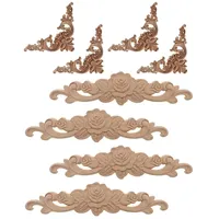 KGDUYC 8 pcs Holz Ornamente, Holzornamente für Möbel Vintage Ecke Holzschnitzerei Applique, für Möbel Bett Tür Fensterdekoration DIY Handgemacht