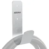 Absina Edelstahl Typ 2 Wandhalterung - 16,1 x 4,5 x 8,3 cm - Kabel Wandhalterung für Typ 2 Ladekabel, Wallbox Kabelhalterung, Ladekabel Halterung Typ 2, Wandhalterung Ladekabel