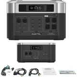 B20000E - Tragbare Powerstation / Solargenerator - 2048 Wh LiFePO4 - 2200 W Reiner Sinus - AC-Steckdosen - 1 Akku - Schwarz - Schwarz