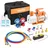 Vevor Vakuumpumpe mit Manometer, 7 CFM 198 L/min, 2-stufige Drehschieber-Unterdruckpumpe, 550 W Vacuum Pump Kit für R134a, R22 & R410a, mit Lecksucher-Tragetasche, für Kfz-Klimaanlagen