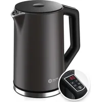 Balter Edelstahl Wasserkocher mit Temperatureinstellung, 40°C-100°C, Doppelwand, BPA frei,