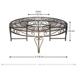 DanDiBo Ambiente Rundbank Ø 135 cm Braun