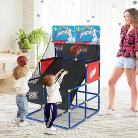 Costway Arcade Basketballkorb Schwarz 140 cm