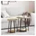 vidaXL Beistelltisch Set Artisan Eiche Schwarz 50 x 50 x 51 cm