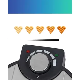 Clatronic WA 3492 Waffelautomat schwarz/edelstahl