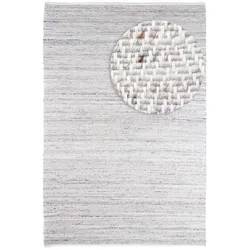 Wollteppich MORGENLAND "Dream - hellblau", silber, B:80cm H:7mm L:150cm, Polyethylenterephthalat (PET), Teppiche