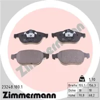 ZIMMERMANN Bremsbelagsatz, Scheibenbremse
