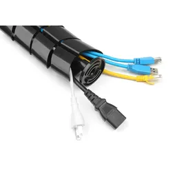 InLine Kabelkanal flexibel, vertikal für Tische, 2 Kammern, 0,80m, schwarz