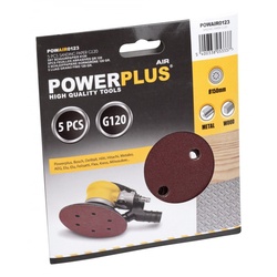 POWAIR0123 Schleifpapier Korn 120 Ø150mm Klett für Klettteller