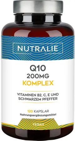 Nutralie Q10 Komplex 250mg Mit Vitamin C E Und B2 Antioxidans 120 Kapseln