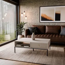 lookway Couchtisch MIDNIGHT Beige Holzwerkstoff 104 x 39 x 68 cm