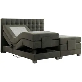 MKS Meble Boxspringbett 200 x 200 cm H4 Dunkelgrau