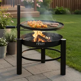 BBQ-Toro Feuerschale mit Grillrost Ø 50 cm Schwarz