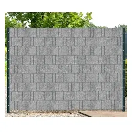 zaun|zu® Sichtschutz Design Vlies für Doppelstabmatten Hellgrau 10x 2,55m